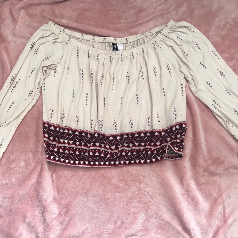 H&M off shoulder crop top